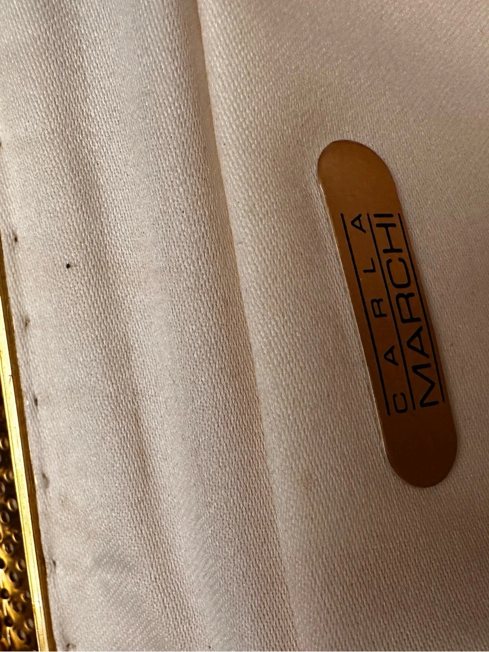 Vintage Carla Marchi Beaded clutch with Gold tone Snake Chain/AS IS